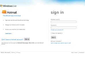 hotmail.be: Sign In
Powerful free e-mail with security from Microsoft - Windows Live Hotmail is a best in class e-mail service that helps you organize and manage all your online stuff in one place
