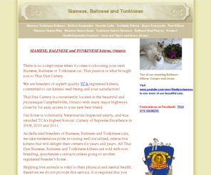 thaidyesiamese.com: Siamese Tonkinese Balinese Breeders of Top Quality TCA