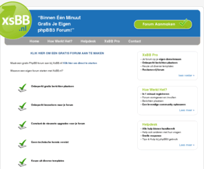 xsbb.nl: XsBB - Binnen 1 Minuut een Eigen phpBB Forum Online
