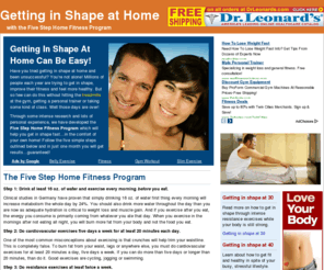 gettinginshapeathome.com: Getting in Shape at Home with the Five Step Home Fitness Program
The Five Step Home Fitness Program will help you get in shape in just one month! Getting in shape at home has never been easier, come see why!