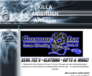 killa-airbrush-art.com: AIRBRUSH ART
Custom airbrush art on vehicles, clothing and about anything.