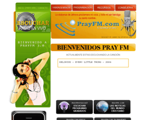 prayfm.com: Bienvenidos a su Radio En Linea Radio PrayFM desde Costa Rica para el Mundo
SOMOS UNA RADIO LA CUAL TRASMITER SU PROGRAMACION ATRAVEZ DE LA INTERNET,  UNA RADIO CON MENSAJE POSITIVO.