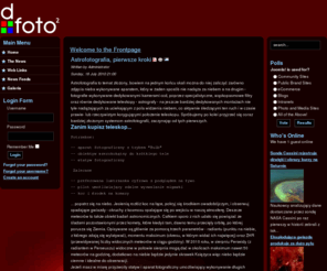 dfoto.pl: Welcome to the Frontpage
dfoto.pl - portal o fotografii i astrofotografii