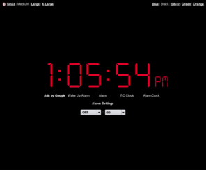 freeonlinealarmclock.com: Online Alarm Clock
Online Alarm Clock - Free internet alarm clock displaying your computer time.