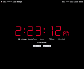 onlinenightlight.com: Online Alarm Clock
Online Alarm Clock - Free internet alarm clock displaying your computer time.