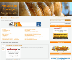 annuaireduboulanger.info: Annuaire du Boulanger
L'annuaire des meilleurs sites de Boulangerie