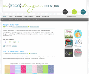 theblogdesignernetwork.com: The Blog Designer Network
A place for bloggers and blog designers to learn about design, network, find resources, take classes, and more!
