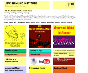 jmi.org.uk: Jewish Music Institute
The Jewish Music Institute is dedicated to the celebration, preservation anddevelopment of the living heritage of Jewish music for the benefit of all.