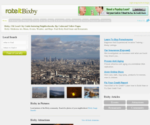 rateitbixby.com: RateitBixby | Bixby Information, News and Directory
RateitBixby.com is your source for local business listings, reviews, and ratings.  Find hotspots and cool events in your hometown quickly and easily with the best ratings and review site on the Web.