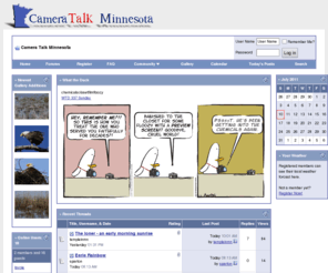 cameratalk.org: Camera Talk Minnesota
Camera Talk Is Minnesota's Premiere Photography Related Website. Join Us Today And Meet Other Photographers From In And Around Minnesota.