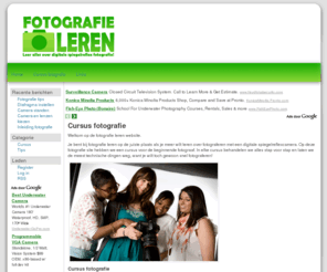 fotografieleren.nl: Cursus fotografie - Leren fotograferen
Gratis online Cursus fotografie voor beginners over fotograferen met een digitale camera of spiegelreflexcamera