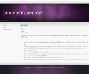 jannelehtonen.net: EtäApu
Joomla! - dynaaminen portaali- ja julkaisujärjestelmä