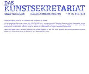 kunstsekretariat.com: Das Kunstsekretariat
Das Kunstsekretariat Servicebüro für Kunst