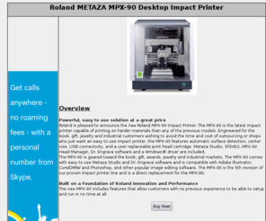 mpx-90.com: Roland METAZA MPX-90 Desktop Impact Printer
Roland METAZA MPX-90 Desktop Impact Printer