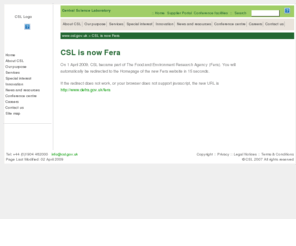 gm-testing.co.uk: CSL is now Fera - CSL
 