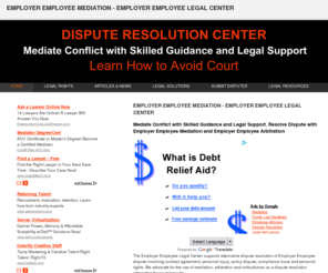 innatetalent.com: Employer Employee Mediation - Employer Employee Legal Center
Mediate Dispute with Skilled Guidance and Legal Support. Employer Employee Mediation - Employer Employee Arbitration. Learn about Employer Employee Legal Center. Find Employer Employee Lawyer, Employer Employee Mediator, Employer Employee Arbitrator, Employer Employee Paralegal, Employer Employee Ombudsman. 