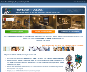 professortoolbox.com: Professor Toolbox | Home Improvement Contractors, Northern Virginia, Maryland and Washington, DC, Fairfax, Loudoun County
Professor Toolbox - Find Home Improvement Contractors, Northern Virginia, Maryland and Washington, DC