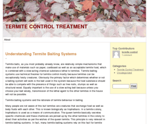 termite-control-treatment.com: Termite Control Treatment Methods | Termite Damage
Your #1 source for termite control treatment information. Learn more about termite damages and termite treatment methods. Find pictures of termites.