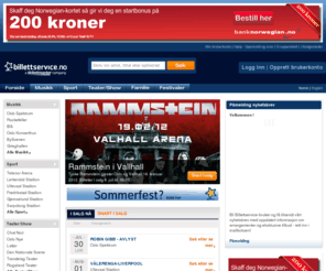 ticketmaster.no: Billettservice.no - Kjøp billetter til konserter, sport, teater, stand up, festivaler og mye mer.
Finn og kjøp billetter: konserter, sport, teater & show, familie og festivaler på Billettservice.no
