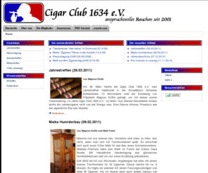 cc1634.de: Cigar Club 1634 e.V.
Die Homepage des Cigar Club 1634 e.V.