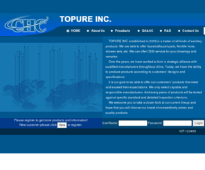 chc-nb.com: TOPURE INC.
WELCOME TO TOPURE INC.