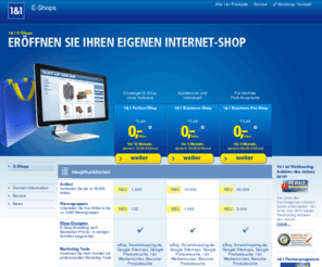 einsundeinsshop.de: 1&1 E-Shops - Online Shop, Webshop, E-Commerce
Die informative Übersicht über die wichtigsten Merkmale der attrakiven E-Shop-Angebote von 1&1.