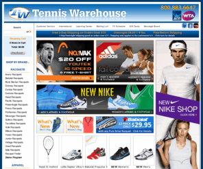 tennis-warehouse.com: Tennis Warehouse - tennis racquets, tennis shoes, tennis apparel, string, tennis balls & rackets from Wilson, Prince, Head, Nike, Adidas, Reebok.
