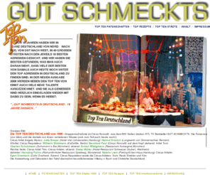 gut-schmeckts.info: Top Ten Feinschmecker Restaurants fuer Gourmets und Gut Schmeckts Rezepte von Top Koechen
Top Ten Restaurant-Fuehrer fuer Feinschmecker und Gourmets. Kulinarische Entdeckungsreise der 

Gastronomie- und Hotelszene in Europa. Gut Schmeckts Gourmet Rezepte von Top Koechen fuer den Hobbykoch mit 

Empfehlungen zum Wein, Champagner, Sekt, Bier und Spirituosen - praesentiert von einem der 50 besten deutschen 

Koeche