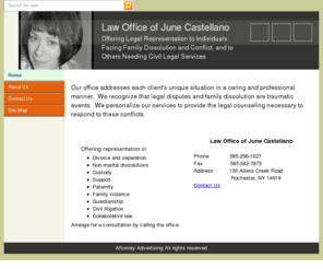 junecastellano.com: Home
Offering legal representation to individuals facing family dissolution and conflict, and to others needing civil legal services.