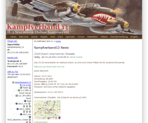 kampfverband13.de: Kampfverband 13 geht online mit einem Cliffs of Dover Server  - Kampfverband13 News
Hallo Community Wir haben seit heute mal einen Server zu Testzwecken auf die Beine gestellt. Wer sich also mal auf einem online Server zu Testzwecken 