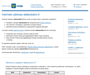 websolution.lt: websolution.lt - Interneto adresas - UAB "Interneto vizija"
