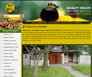 beewell.co.uk: Welcome to Bee Well  Products Ltd
Bee Well products Ltd., formerly Laurel Apiaries, is a long established family-owned and operated business, which has been producing, manufacturing and supplying high quality bee products and other health food supplements since 1977.