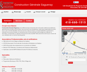 constructiongeneralesaguenay.com: Construction Générale Saguenay - Sommaire
Construction Générale Saguenay-1 1