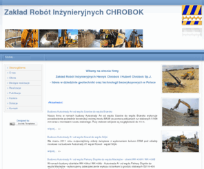 firmachrobok.com: Zakład Robót Inżynieryjnych Henryk Chrobok i Hubert Chrobok Spółka Jawna
zabezpieczenia wykopów , ścianki z grodzic stalowych, ścianki berlińskie , roboty iniekcyjne , roboty palowe, iniekcja wysokociśnieniowa , jet-grouting , kolumny DSM , pale CFA , pale rurowe , kotwy, gwoździe gruntowe , mikropale , technologie bezwykopowe , przewierty , przeciski poziome o średnicy do 2400 , przewierty sterowane o średnicy do 800 mm , mikrotunelowanie „na sucho” o średnicy do 1700 mm , renowacja ,czyszczenie i cementowanie istniejących rurociągów , relining