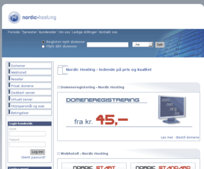 nordichosting.com: Nordichosting AS  Kvalitetsleverandør av domener, webhotell og dedikerte servere!
