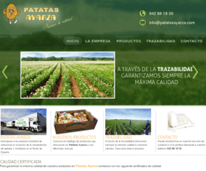 patatasayarza.com: Patatas Ayarza. Distribuidores de patatas en Cantabria
Patatas Ayarza. Distribuidores de patatas en Cantabria