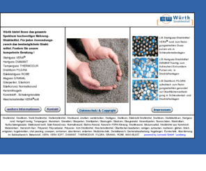 strahlmittel.org: Würth - Strahlmittel, Oberflächenbehandlung, Mehrwegstrahlmittel, Strahltechnik, Reinigungsstrahlen
Würth bietet Ihnen das gesamte Spektrum hochwertiger Mehrweg-Strahlmittel. Für jeden Anwendungszweck das bestmöglichste Stahlmittel. Fordern Sie unsere kompetente Beratung