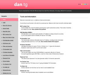 dan.sr: www.dan.me.uk
Main page with description of each tool/page