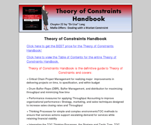 tochandbook.com: Theory of Constraints Handbook Mafia Offer ebook Chapter special offer
NEW Theory of Constraints Handbook Goldratt Constraints Handbook