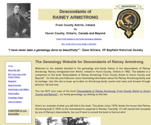 armstrongfamily.ca: Descendants of Rainey Armstrong - Home
Descendants of RAINEY ARMSTRONG