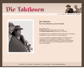 dietaktlosen.org: Die Taktlosen - das furiose Musik-Duo aus dem Wendland
Die Taktlosen, das furiose Musikduo aus dem Wendland. Daniela Lorenz und Daniela Gusso sorgen mit ihrer Musik um explosive Stimmung.