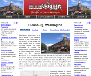 ellensburgwa.net: Ellensburg WA | Ellensburg Washington
Ellensburg, Washington is a city of about 17,000 residents and his home to Central Washington University.  It lies just east of the Cascade Mountains in the Kittitas Valley.