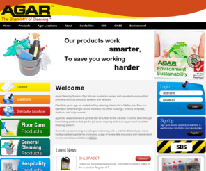 agar.com.au: Cleaning Chemicals and Supplies,  Melbourne, Sydney, Adelaide,
Agar Cleaning Systems supplies cleaning chemicals to Melbourne, Sydney, Adelaide, Brisbane and Perth.
		We also have an environmentally friendly (green cleaning) range.