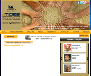 tidescoimbatore.com: TIDES -  Making The Difference | Leadership Summit
CII Making the Difference Leadership Summit, Coimbatore has a simple mission, to bring together people, link their ideas, which leads to productivity & success.