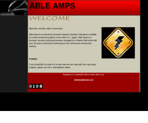 ableamps.com: ABLE AMPS
Able Amps is an electrical contractor available for small commercial projects in Southern Maryland, Northern Virginia or Washington, DC.