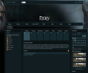 nerv-guild.com: Home : Nerv - [FR] - Sirannon - Lord of the Rings Online - Guild Launch Guild Hosting
 Index for the Kinship website for Nerv on the [FR] - Sirannon server of Lord of the Rings Online with dkp, forums and more!