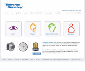 oshasignals.com: Edwards Signaling - Audible & Visual Signals - Fire alarm and Warning systems
Edwards Signaling manufacturers a complete line of audible and visual signals for industrial and commercial applications. Products include: fire alarm control panels, flashing and steady LED and halogen beacons and lights, strobes, vibrating horns and bells, outdoor warning sirens, public address and intercom systems, LED message centers and electronic system signals.