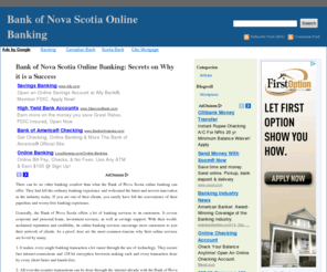Bankofnovascotiaonlinebanking Net Bank Of Nova Scotia Online Banking