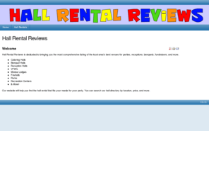 hallrentalreviews.com: Hall Rental Reviews
Joomla! - the dynamic portal engine and content management system