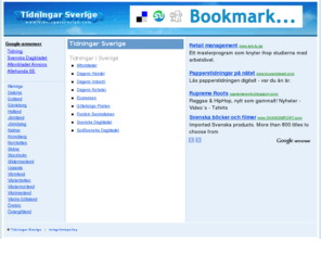 tidningarsverige.com: Tidningar Sverige, tidning Sverige
tidningar sverige.com erbjuder ett omfattande register över tidningar i Sverige. Klicka här för att finna web adresser till tidningar i Sverige...